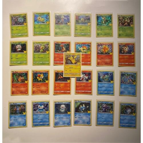 Pokemon Card US Version 25th Anniversary McDonalds Yusanjia Pikachu Charmander Squirtle Bulbasaur Holographic Collection Card