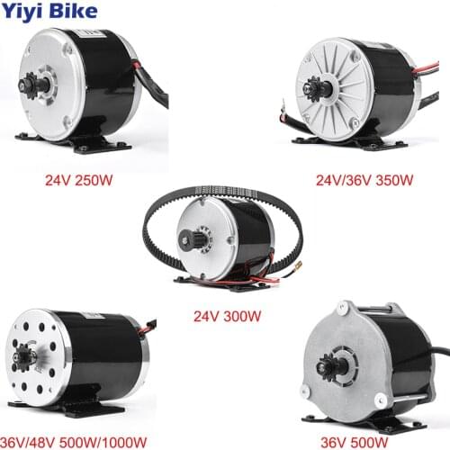 Electric Bike Conversion Kit 24V 36V 48V DC Brushed Motor 250W/350W/500W Electric Motor Mid Drive Motor 1000W Rode Electric Bike