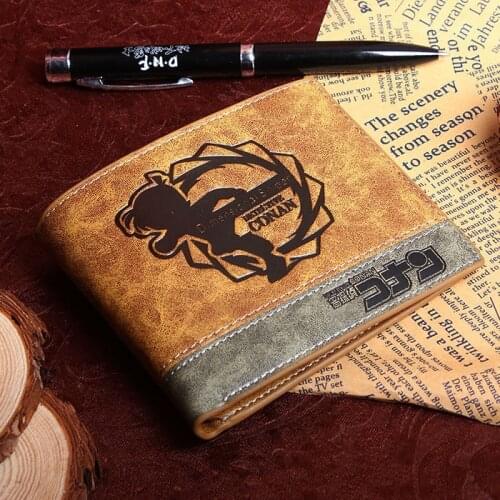 Anime Detective Conan PU Mens Wallet Cartoon Kaitou Kiddo Women Purse