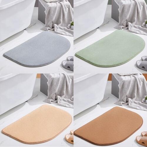 Bathroom Floor Mats Bathroom Door Absorbent Floor Mats Toilet Non-slip Carpet Door Mats Door Mats Semicircular Toilets