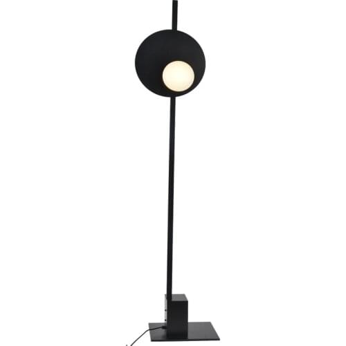 Creative Personality LED Floor Lamp Designer Glass Lampshade Black/Gold Simple Foyer Bedroom Study Indoor Decoration Floor Light