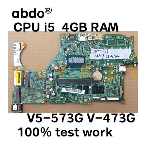 For ACER V5-473G V5-573G V5-573P V5-473P notebook motherboard DAZRQMB18F0 NB.MP211.001 CPU i5 4200U/4210U RAM 4GB 100% test work