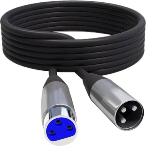 Microphone Cable Reliable Portable Noise Free Clean Sound 3-Pin Male to Female Connector Extension Shielded for phone computer