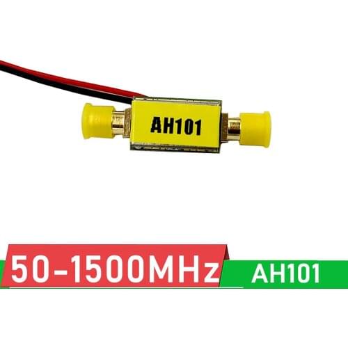 AH101 50M to 1500MHz RF power amplifier module fixed gain 14dB RF AMP single power supply 27dBm FOR Ham Radio