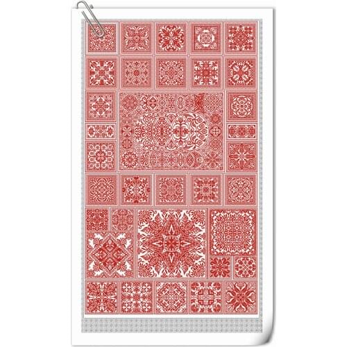 Cross stitch Handmade 14CT Counted Canvas DIY,Cross-stitch kits,Embroidery -monochrome square puzzle pattern 91-148