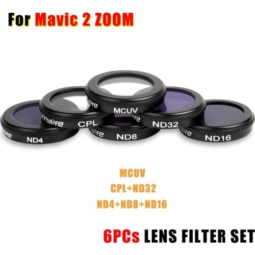 New Upgraded Snap on MCUV CPL ND4/8/16/32 LENS Filter Bundle Kit Set Camera Lens Filter Kit for DJI Mavic 2 Zoom Camera Drone