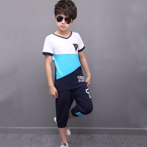 Boys Clothes Kid Boy Clothing Set Summer Children Toddler Outfits T-shirt + Pants 2 3 4 5 6 7 8 Years