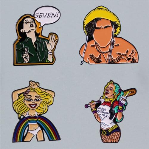 Various Interesting Cartoon Character Brooch Originality Lapel Badge Denim Jacket Backpack Pin Decoration Children Fashion Gift