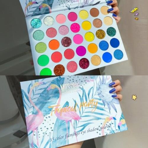 35 Colors Eyeshadow Palette Pearly Matte Sequins Non-Flying Powder Eyeshadow