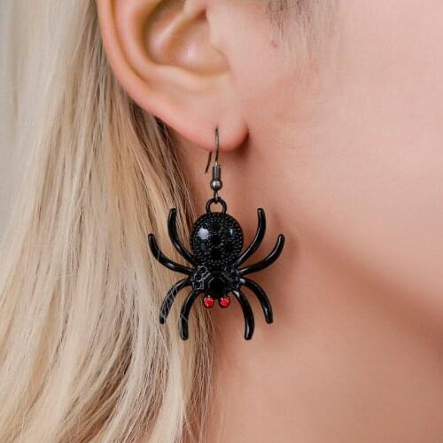Wholesale Halloween Creative Spider Ear Pendant Nightclub Exaggerated Animal Female Gothic Earrings Wholesale