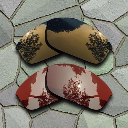 Bronze Copper&Bronze Brown Sunglasses Polarized Replacement Lenses for Oakley Flak Jacket