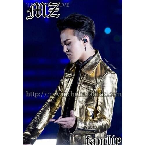 S-5xl ! 2020 Dj Gold Gd Motorcycle Jacket Leather Clothing Mens Stage Singer Plus Size Leather Jacket Coat Costumes