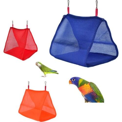 S-L Soft Mesh Bird Cage Parrot Hammock Breathable Hanging Bed Cage Pet Supplies Swing Tent Toys for Hamster Rat Bird Nest House