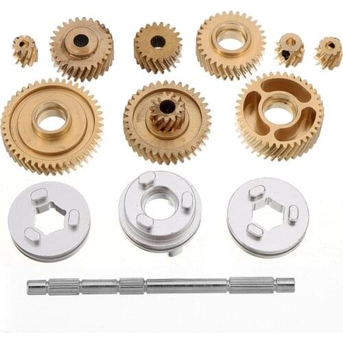 Tamiya Tractor Truck Gearbox Upgrade Parts Metal Strengthen Gear With Synchronizer Set For 1/14 Rc Model Toys Actros Arocs Truck