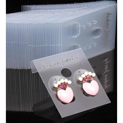 Thick 100Pcs/Set Modern Necklace Ear Stud Display Tags Small Earring Cards Exquisite for Home