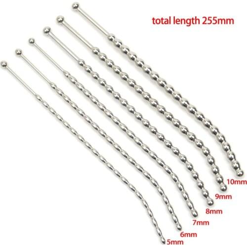 Stainless Steel Urethral Beads Penis Insert Sounding Rod Sex Toys For Men Gay Urethral Sound Dilator Penis Plug Male Masturbator