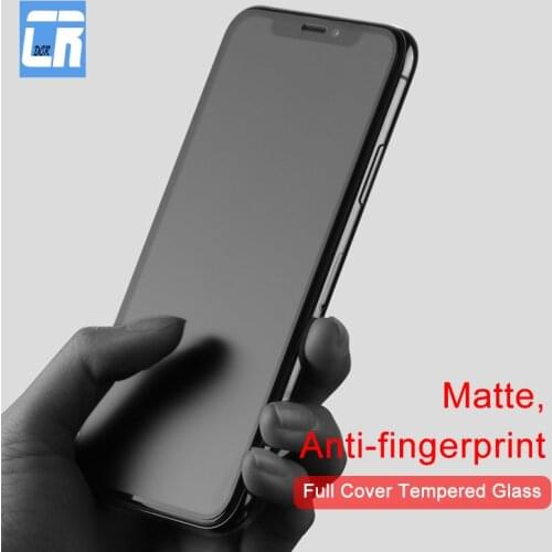 No Fingerprint Full Cover Matte Tempered Glass for iPhone 11 8 7 6S Plus Screen Protector Frosted Glass iPhone 12 Pro XS MAX XR