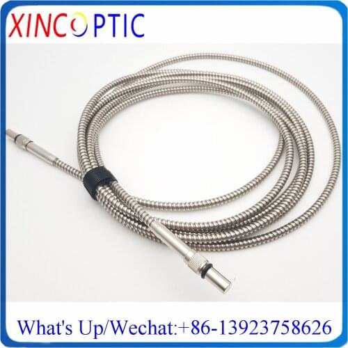 1/2M SMA905-SMA905/FC NIR Optimized Quartz Metal Ferrule 600/660um,400-2200nm,NA:0.22,PI,6.0mm Armored Fiber Optic Patch Cord