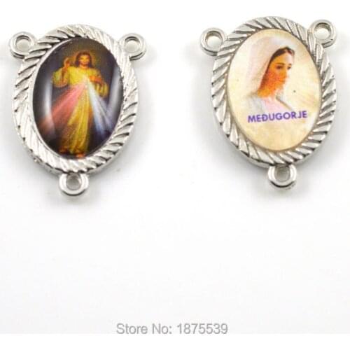2016 fashion Jesus catholic rosary center piece used in rosary necklace connenctor