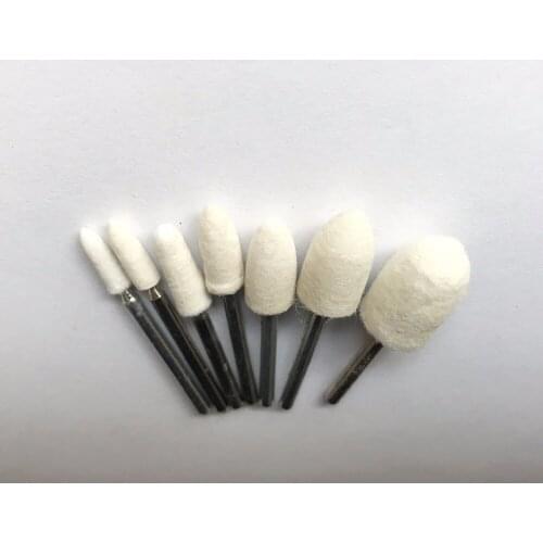 21pcs/pack Taper Shape Felt Wool Polishing Head Dremel Drills Die Grinder Rotary Tools