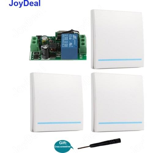 433Mhz Wireless Remote Control Switch AC 110V 220V 1CH Relay Receiver Module + Wall Panel Transmitter 433 MHz RF Remote Controls