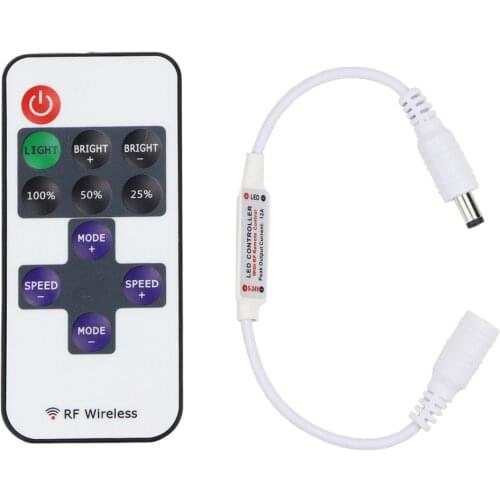 DC12V Wireless RF Dimmable LED Remote Controller Led Dimmer For SMD5050/3528/5730/5630/3014 Single Color LED Strip light