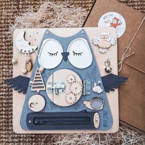 Montessori Children Busy Board Accessories Wood Diy Toy Material Early Education Activity Board Parts For Basic Skills Learning