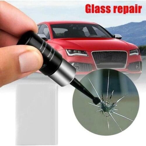 Car Windshield Repair Tool DIY Window Repair Tools Windscreen Glass Scratch Crack Restore Window Screen resin+blade+strips