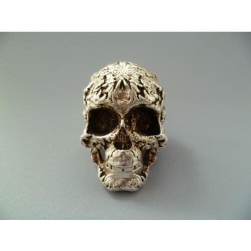 Collection of rare miao silver skull furnishings statue