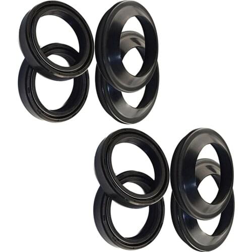 2 Set 41x54x11mm Front Fork Oil Seal and Dust Seal Kit for Honda CBR600RR CBR600 RR 2005-2012 (Black)