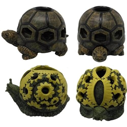 Cute Turtle Shape Ashtray Resin Crafts Artificial Snail Shape Ash Tray Home Decor Cigarette Ash Tray Outdoor Office Car