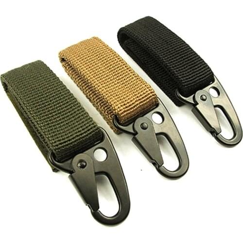 Outdoor Climbing Hiking Carabiner Backpack Hook Hanging Belt Clips Keeper Keychain Buckle Military Tactical Survival Tool Clip