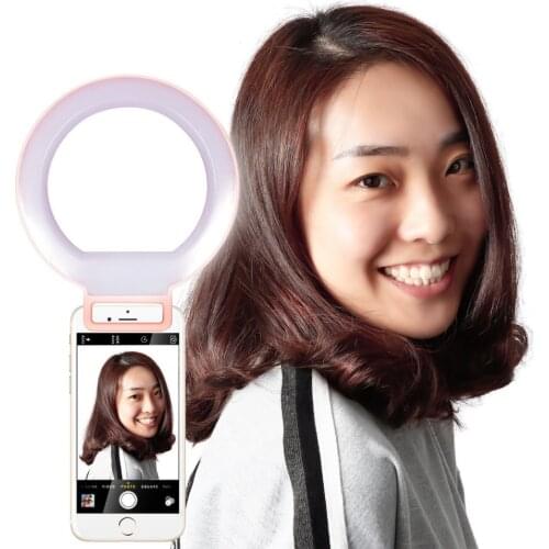 Neewer 5"/12.5cm Pink Dimmable Smartphone LED Ring Selfie Light Selfie Clip-on LED Light for XIAOMI/redmi 4x/Smartphone