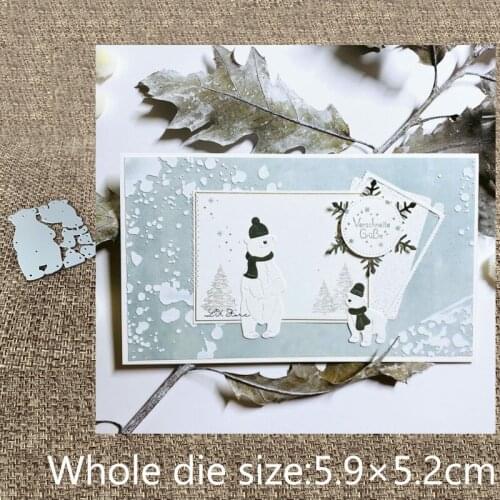 New Design Craft Metal stencil mold Cutting Dies Christmas bear decoration scrapbook die cuts Album Paper Card Craft Embossing