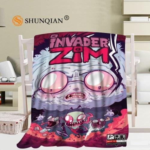 Custom Zim Blanket Office Sofa Blanket Portable Soft Blanket Bed Plane Travel Adult Home Blanket