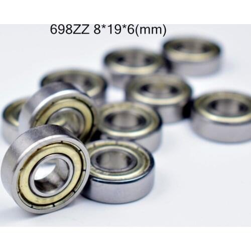 698ZZ 8*19*6(mm) 10pieces bearing free shipping ABEC-5 bearings 10pcs metal Sealed Bearing 698 698Z 698ZZ chrome steel bearing
