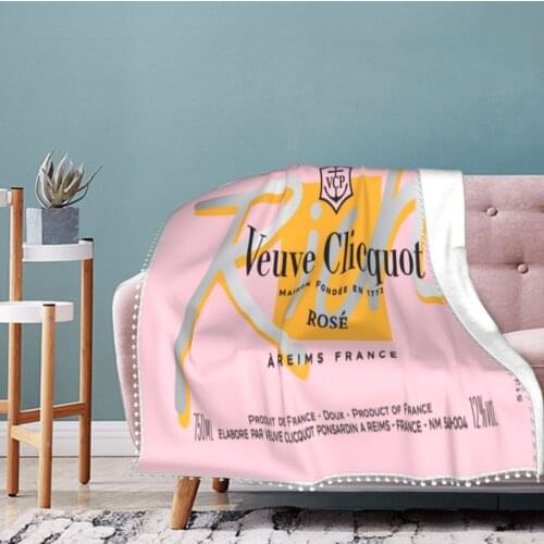 Veuve Clicquot Champagne Cover Blanket Fashion Blanket Sofa Blanket Single Printed Blanket Quilt Bedding-hy02