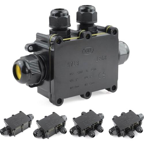 IP68 Waterproof Junction Box Electrical 2/3/4/5/6 Way Enclosure Block Cable Connecting Line Protection for Wiring Accessories