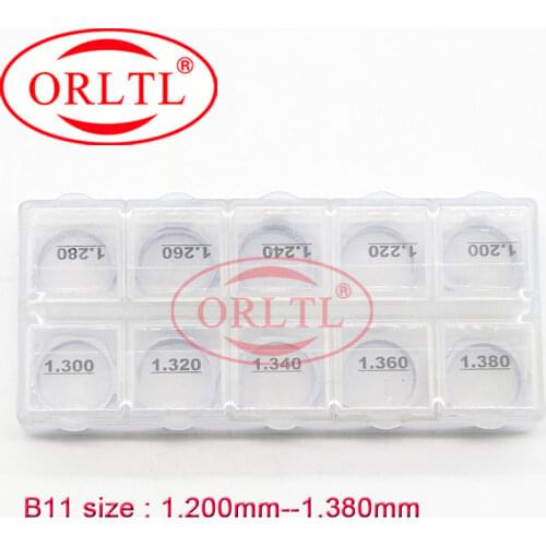 ORLTL Common Rail Injector Adjustment Washers B11 Shims Size 1.2MM-1.38MM For Bosch Repair Gasket Kits