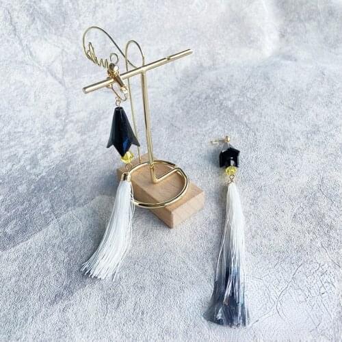 Genshin Impact Cosplay Props Chinese Anime Figues Zhong Li Single Tassel Earring Clip Ear Accessory for Women Men Costumes Prop