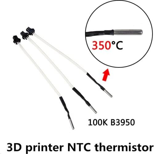 3D printer temperature measuring resistor 350 °C high temperature thermistor NTC100K sensor B3950 nozzle accessories