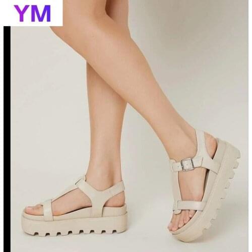 New Fashion Summer Women Sandals Casual Thick-soled Outdoor Double Buckle Beach Slides Zapatillas Mujer Casa Sapatos Mulher 43