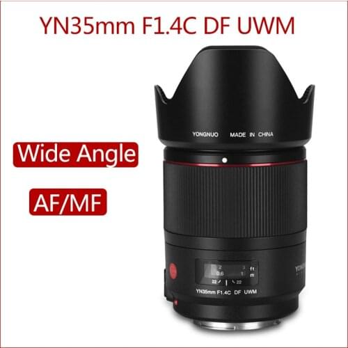 YONGNUO YN35mm F1.4C DF UWM Wide Angle Prime Lens for Canon DSLR Camera 35mm F1.4 DF UWM Ultrasonic Wave Motor Wide-Angle AF MF