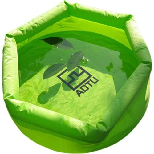 Outdoor Hiking Camping Folding Bucket Bubble-Filled Foot Container Water Bag Bucket Bowl Sink Portable Inflatable Washing Basin