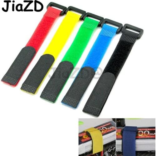 6pcs 20MM x 20CM Magic sticker Lipo Battery Nylon Strap RC model car anti-buckle tape Reusable Belt of fixed battery S196
