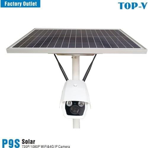 25W Solar Powered 4g solar cctv camera low power consumption 4g wifi camera, P9S