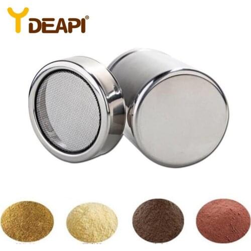 YDEAPI Stainless Steel Chocolate Shaker Cocoa Flour Coffee Sifter Strew Flower Pad Spray Art Coffee Tools Coffee Accessories