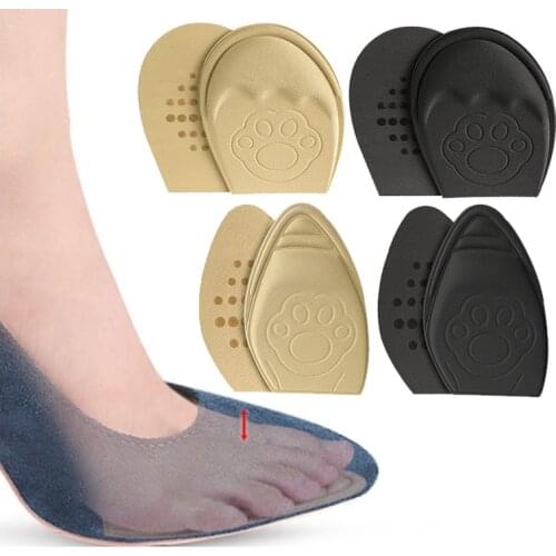 Women Shoes Forefoot Pads Insoles Memory Foam Inserts Sponge Resilient Shoe Cushion Pain Relief Foot Care Massage Size Adjust