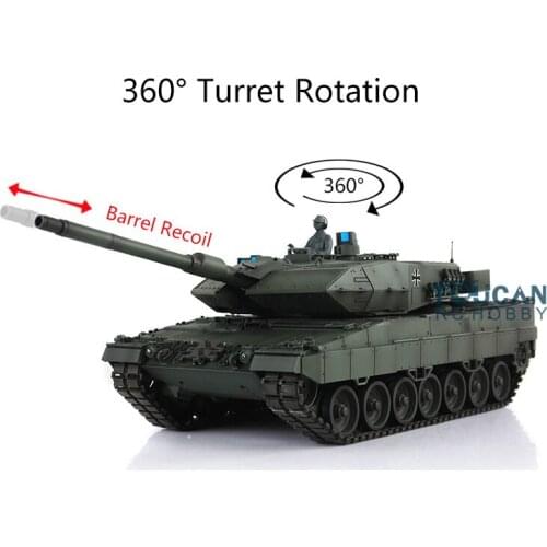 1/16 Heng Long Green 7.0 Leopard2A6 RC Tank 3889 W/ 360 Turret Barrel Recoil TH17599-SMT4