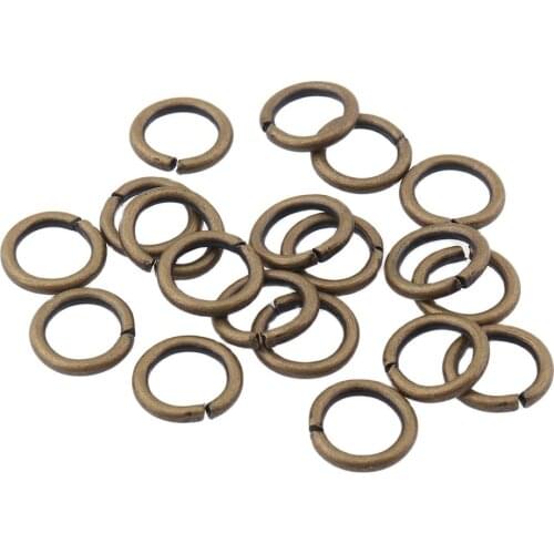 100pcs/lot 8mm Open Jump Rings Mix Split Loop Rings Antique bronzefor Jewelry Making Lobster Clasp Materials Connectors DIY